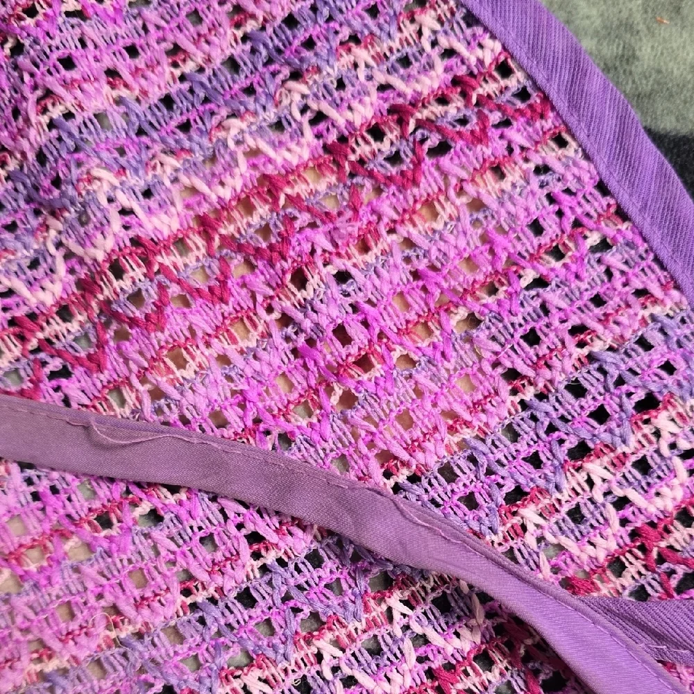 Vintage Multicolor Crochet Hair Scarves